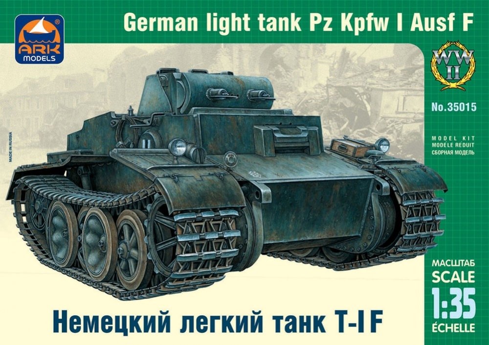 1:35 Сборная модель Немецкий легкий танк Pz.Kpfw. I Ausf. F - 35015