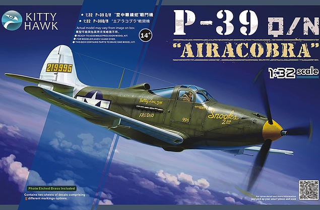 1:32 Сборная модель Американский истребитель Bell P-39Q / N Airacobra - KH32013