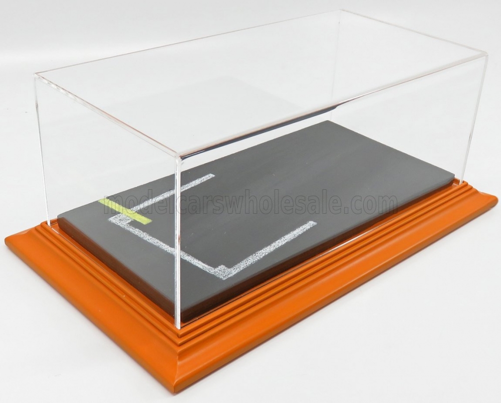 1:18 VETRINA DISPLAY BOX Diorama Base Griglia Di Partenza - Starting Grid Base - Lungh.lenght Cm 32.5 X Largh.width Cm 16.5 X Alt.height Cm 12.5 (altezza Interna Cm 11.3), Plastic Display - ATL30103