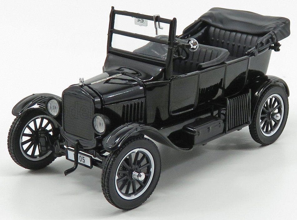 1:24 FORD MODEL T CABRIOLET OPEN (1925) WITH FIGURES STAN LAUREL & OLIVER HARDY - STANLIO E OLLIO, BLACK - 1905