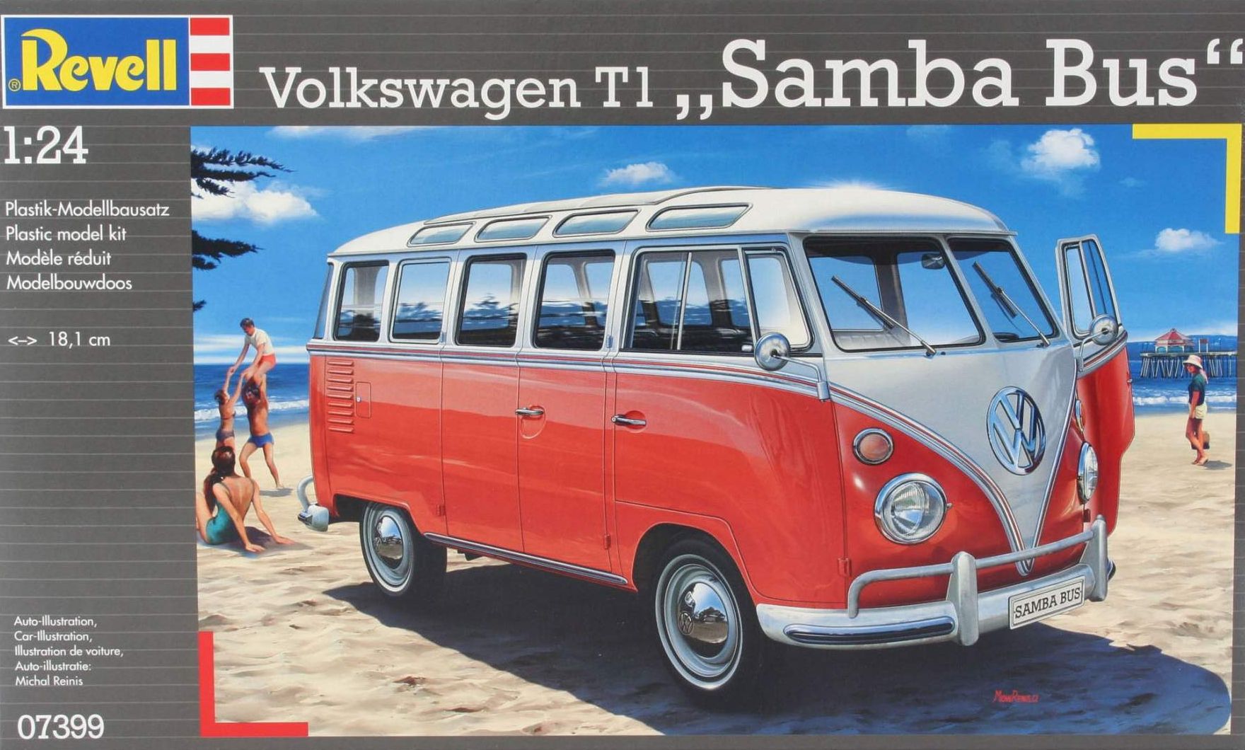 1:24 Сборная модель Микроавтобус VOLKSWAGEN T1 Samba Bus - 07399