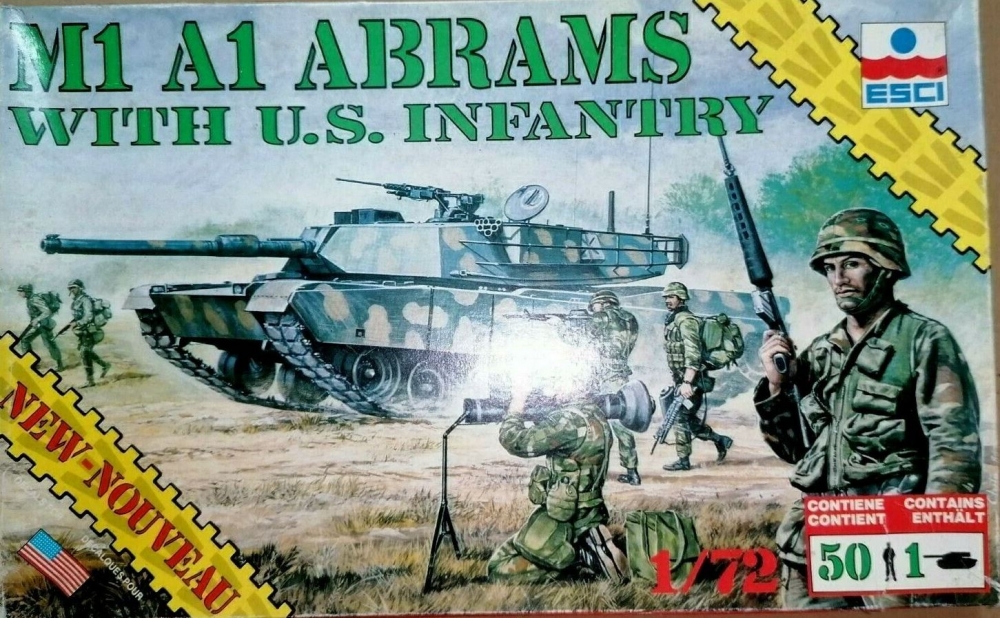 1:72 Сборная модель M1A1 Abrams with U.S. Infantry - 8602