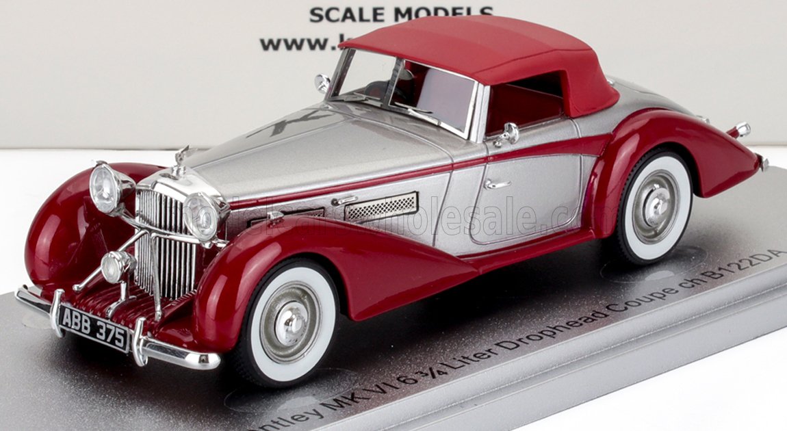 1:43 BENTLEY Mkvi Drophead Ch.b122da Coupe Cabriolet Closed (1949), Silver Red - KE43043061
