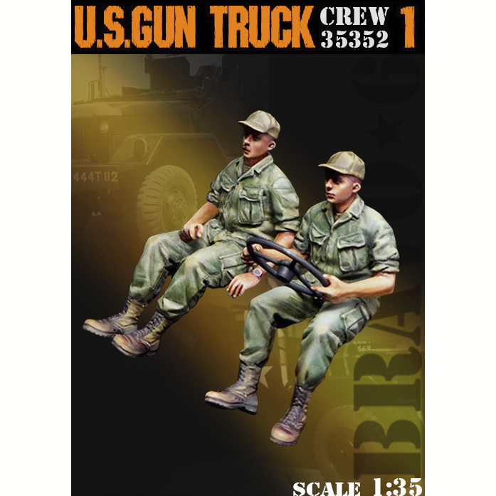 1:35 Фигурки экипаж американского грузовика с оружием (1) / US Gun Truck Crew (1) - B6-35352