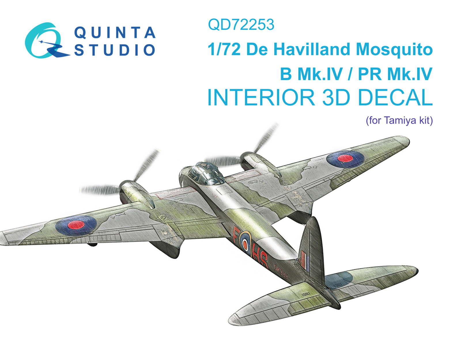1:72 3D Декаль интерьера кабины DH Mosquito B Mk.IV/PR Mk.IV (Tamiya) - QD72253