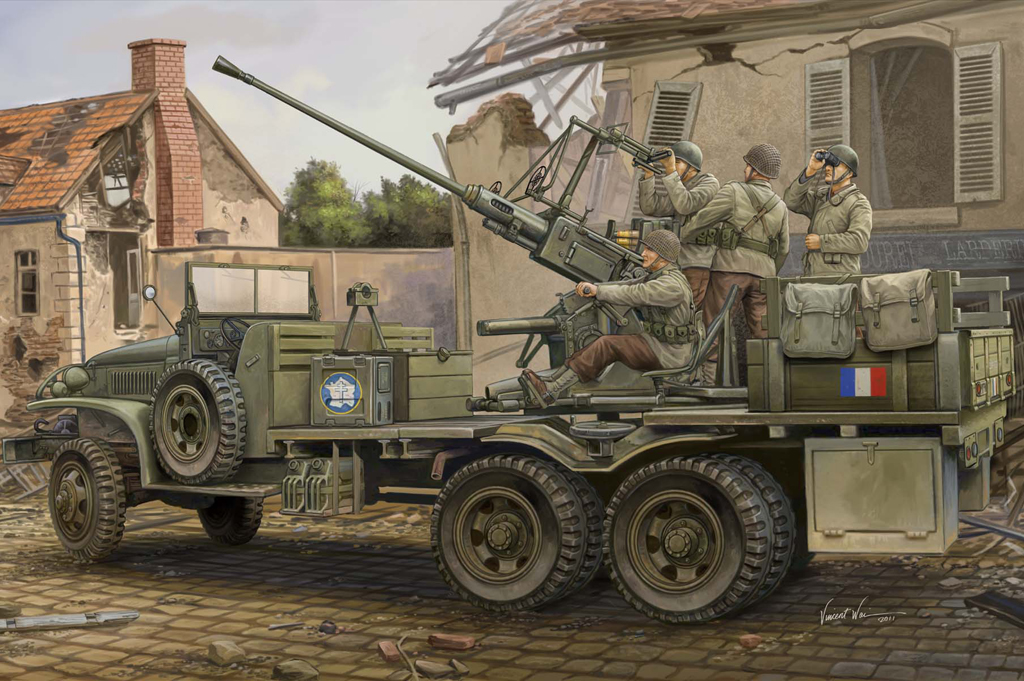 1:35 Сборная модель Автомобиль с орудием GMC Bofors 40mm Gun - 82459