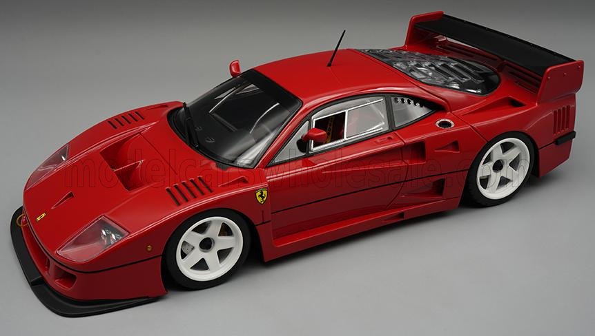 1:18 FERRARI F40 Lm Press Version (1996) - White Rims - Con Vetrina - With Showcase, Red - TM18-410D