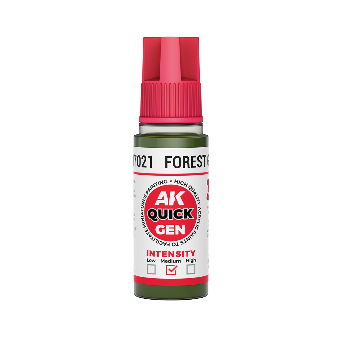 Краска акриловая QUICK GEN - Лесной зелёный / FOREST GREEN, 18мл - AK17021