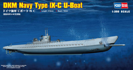 1:350 Сборная модель Немецкая ДПЛ U-boat Type IX C - 83508