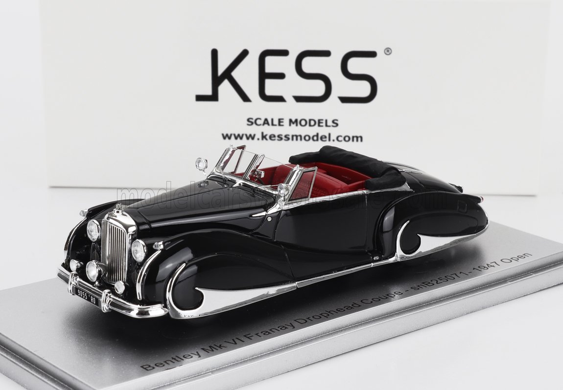 1:43 BENTLEY Mk Vi Sn.b25071 Franay Drophead Coupe Cabriolet Open (1947), Black - KE43043031