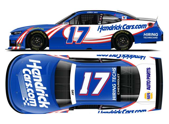 1:64 Chevrolet #17 Corey Day *HendrickCars.com*, white/blue 2026 - N172665HENCC
