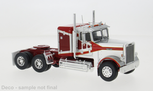 1:43 FREIGHTLINER FLC 120 64 T седельный тягач со спальником (1977), Silver/Red - TR200