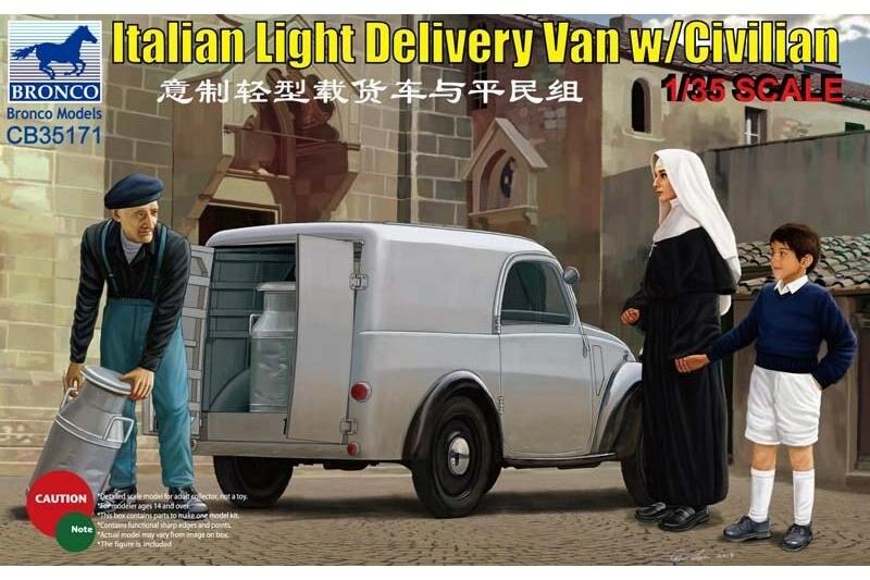 1:35 Сборная модель Italian Light Delivery Van w/Civilian - CB35171