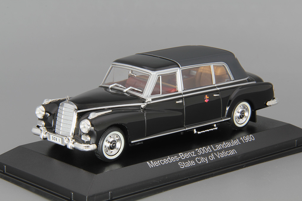 1:43 MERCEDES-BENZ 300d Landaulet State City of Vatican папа Иоанн ХХIII (1960), black - 351230-X1