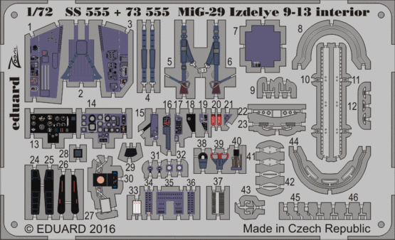 1:72 Фототравление Советский истребитель МиГ-29 (9-13) - 73555