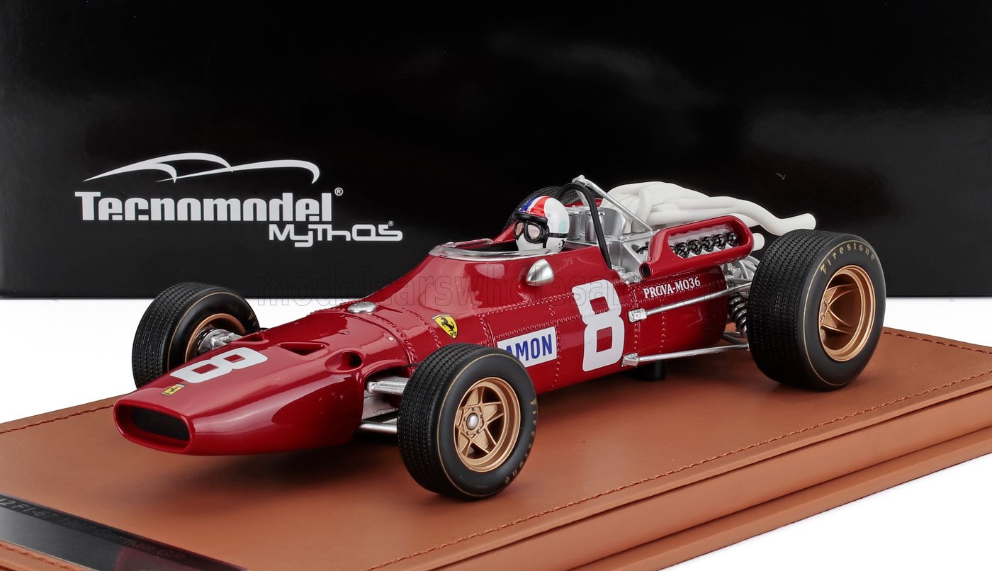 1:18 FERRARI F1 312 F1-67 №8 German Gp (with Pilot Figure) (1967) Chris Amon, Red - TMD18-314B