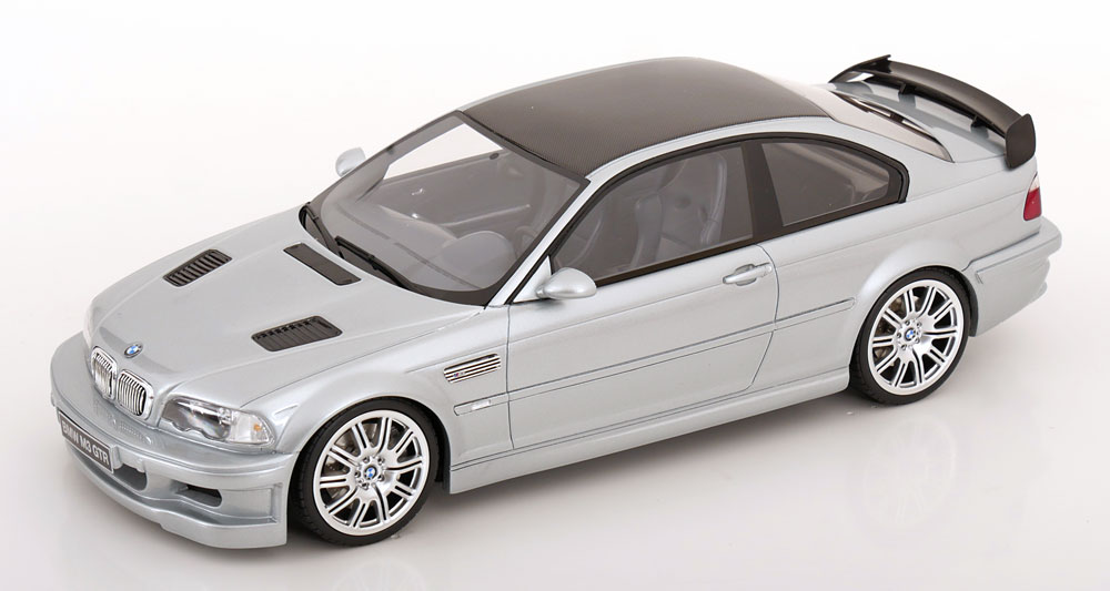 1:18 BMW M3 GTR E46 Street (2001), silver carbon - OT1128