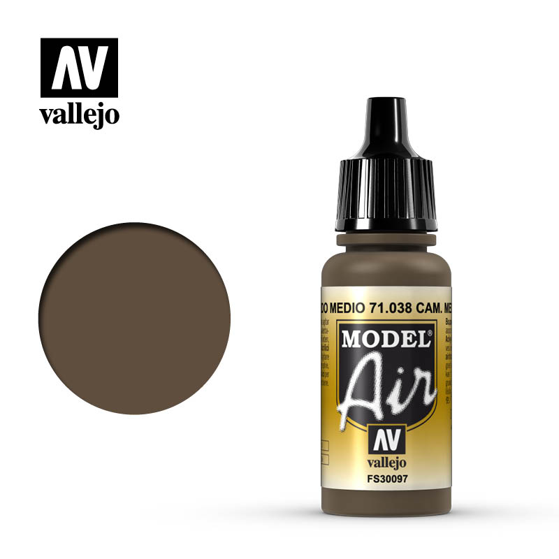 Краска акриловая `Model Air` Комуфляжный коричневый средний/Camouflage Medium Brown - 71038