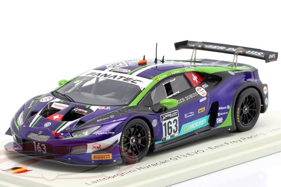 1:43 LAMBORGHINI Huracán GT3 Evo №163 Team Emil Frey Racing 24h Spa Giacomo Altoé, Albert Costa, Franck Perera (2021) - SB478