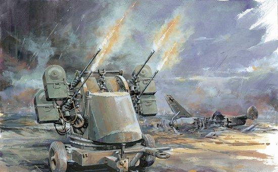 1:35 Сборная модель QUAD GUN TRAILER M55 (SMART KIT) - 6421