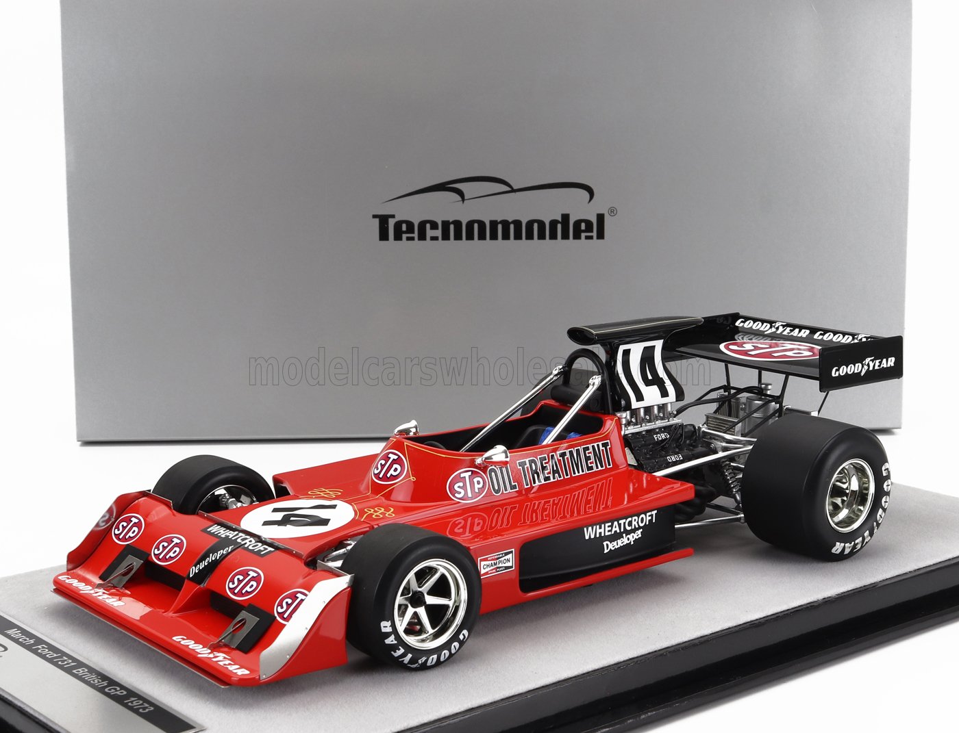 1:18 MARCH F1 731 Ford N14 British Gp (1973) Roger Williamson, Red Black - TM18-289B