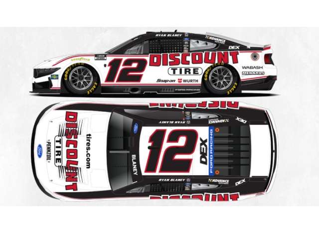 1:24 FORD Mustang #12 Ryan Blaney * Discount Tire*, white/red 2026 - C122622DCTRB