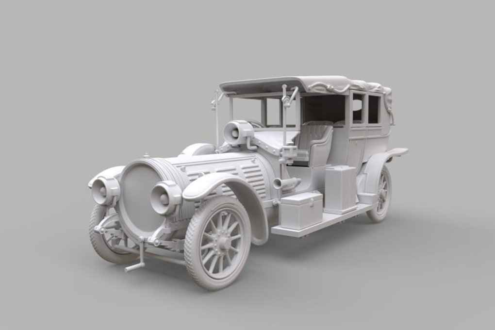 1:43 Delaunay-Belleville 70 Rothschild, Ландоле 1908 (тент поднят) - K038-2