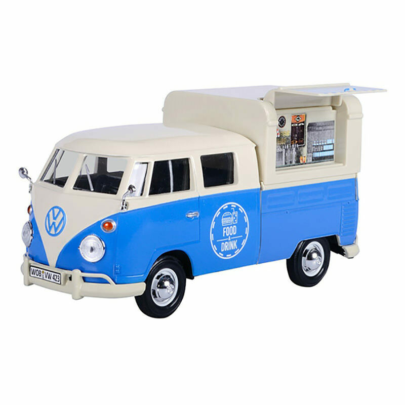 1:24 Volkswagen Type 2 (T1) Delivery Van Food Truck, blue - 79576