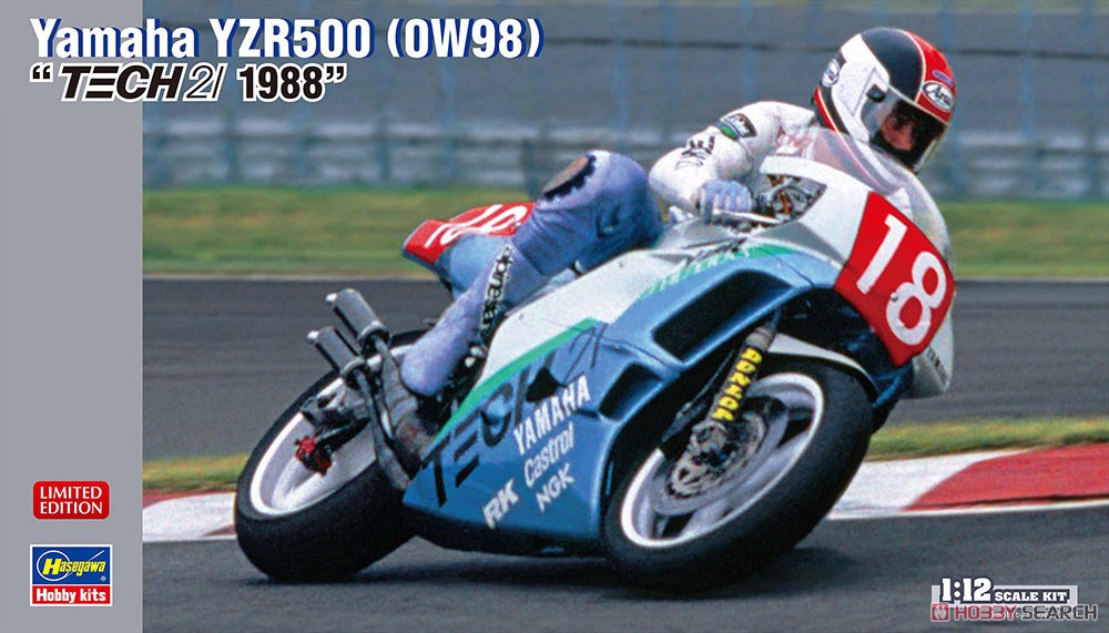 1:12 Сборная модель мотоцикл YAMAHA YZR500 (0W98) 'TECH21 1988' (Limited Edition) - 21762