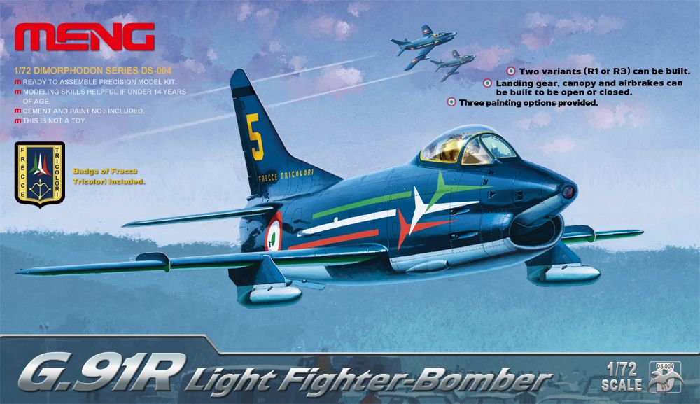 1:72 Сборная модель Легкий истребитель-бомбардировщик  Fiat G.91R - DS-004