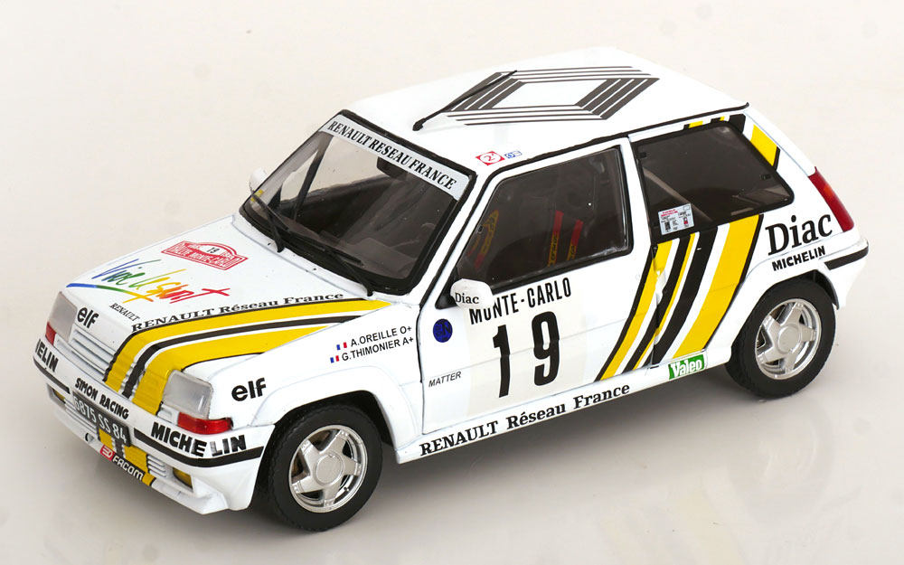 1:18 RENAULT R5 GT Turbo MK2 No 19  Rally Monte Carlo  Alain Oreille/ Gilles Thimonier (1989) - S1810006