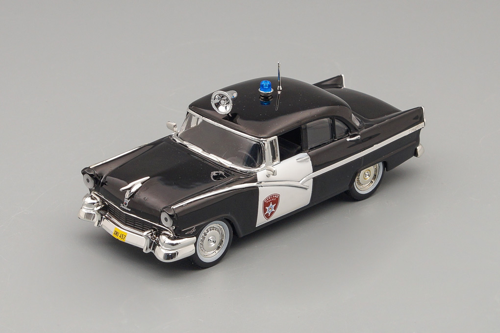 1:43 FORD Fairlane Полиция Детройта (1956), Полицейские Машины Мира 1, black / white - PCW001-X7