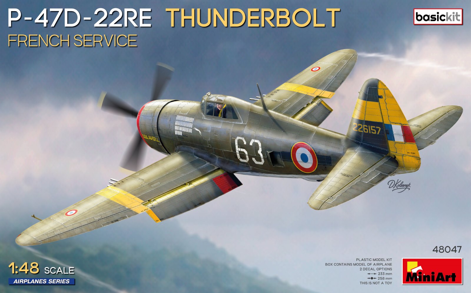 1:48 Сборная модель DRAGON WINGS P-47d-22re Thunderbolt Airplane Military 1942 - 48047