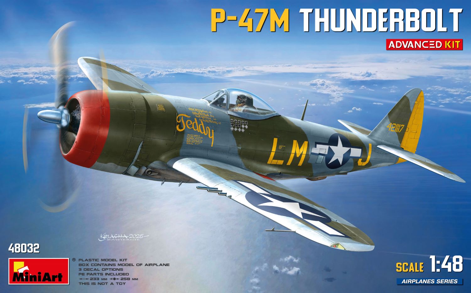 1:48 Сборная модель DRAGON WINGS P-47m Thunderbolt Airplane Military 1942 - 48032