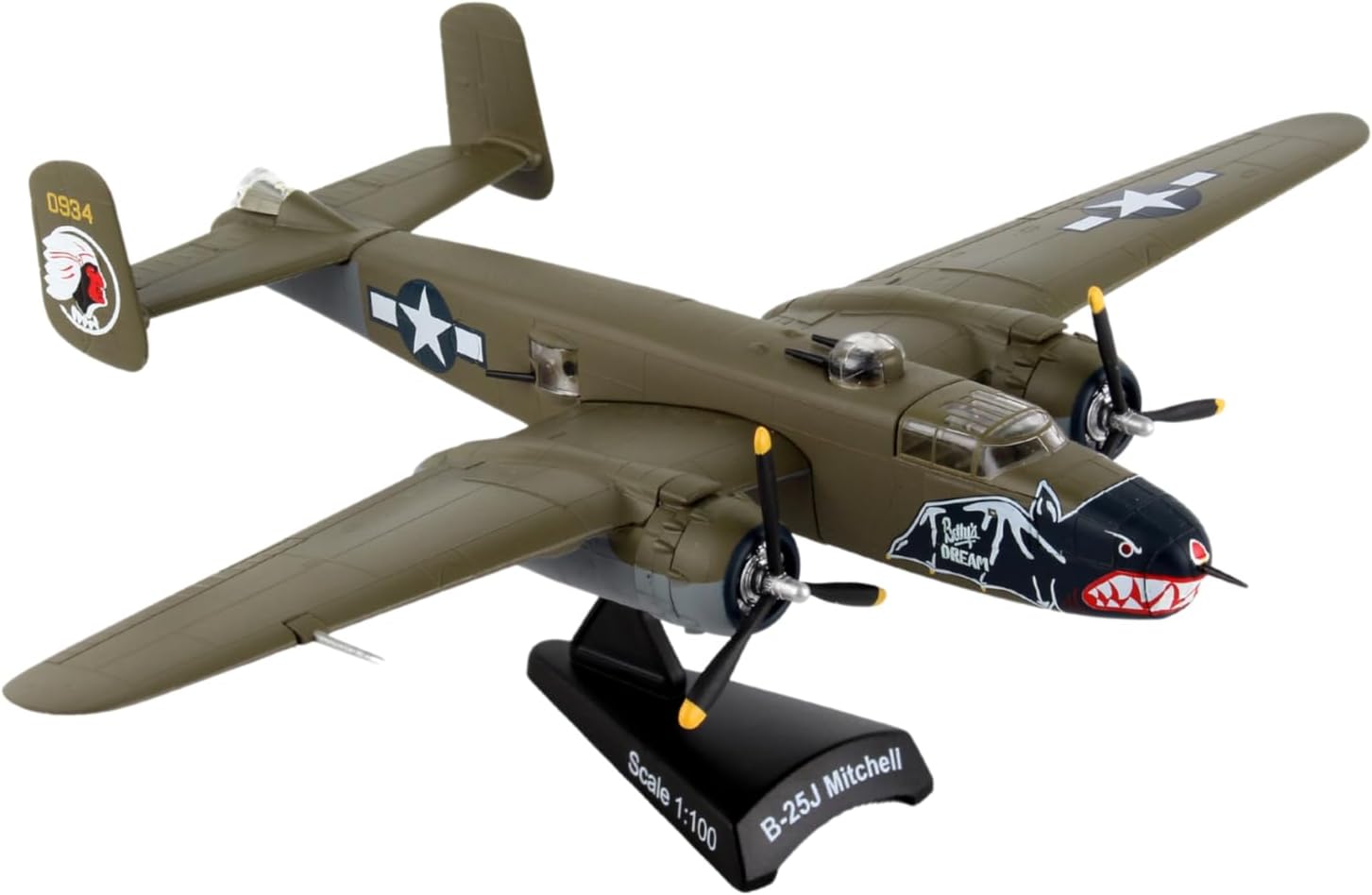1:100 North American B-25 Mitchell 'Betty's Dream' 1:100 Diecast Model Plane - 830715003092