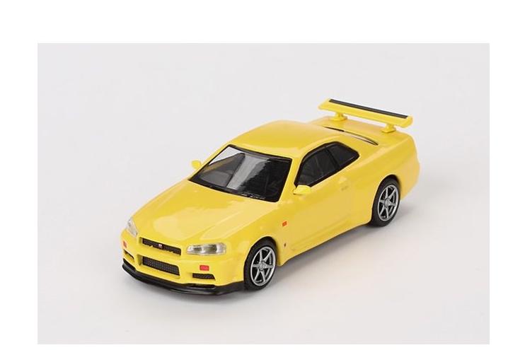 1:64 NISSAN Skyline GT-R (R34) V-Spec RHD, yellow - MGT00762RHD