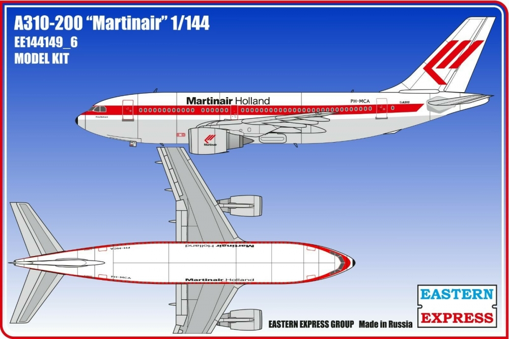 1:144 Сборная модель Авиалайнер А310-200 Martin Air - 144149-6