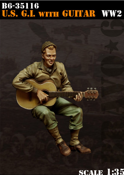 1:35 U.S. GI With Guitar, WW2 / Солдат армии США с гитарой, Вторая мировая война - B6-35116