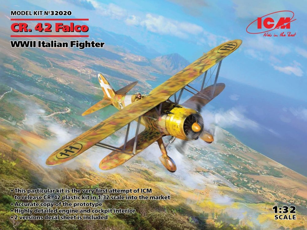 1:32 Сборная модель CR. 42 Falco, Итальянский истребитель II МВ - 32020