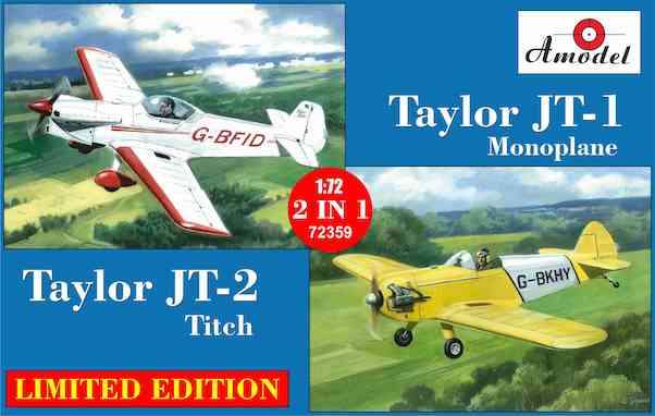 1:72 Сборная модель Экспериментальные самолёты Taylor JT-1 monoplane и Taylor JT-2 titch - 72359