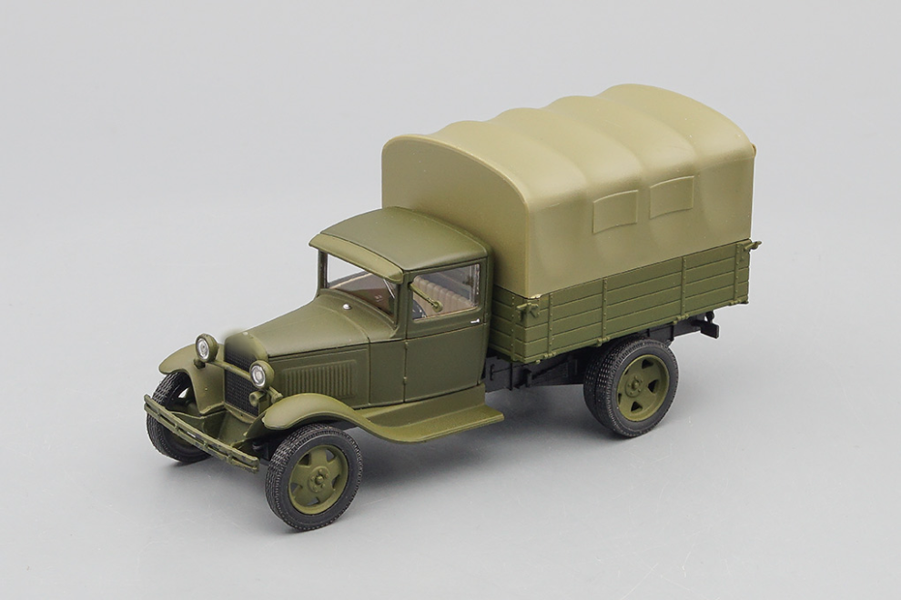 1:43 (Б/У) ГАЗ АА с тентом, зеленый тент - H252c-X3