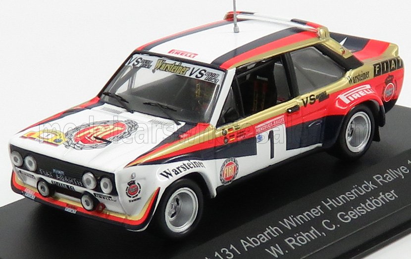 1:43 FIAT 131 Abarth Team Vs Fiat Warsteiner N1 Winner Rally Hunsruck (1980) W.Rohrl - C.Geistdorfer, White Red Black - WRC004