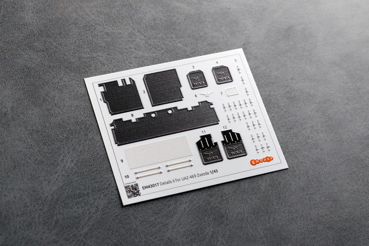 1:43 Декаль Набор рельефных деталей дополнительный для модели 'Звезда' арт. 43007 - EM43017