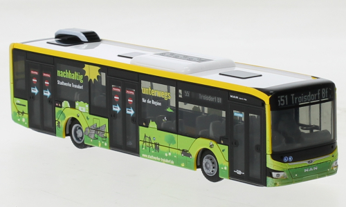 1:87 MAN Lion s City 12 RSVG - Nachhaltig unterwegs (2018), green/yellow - 75366