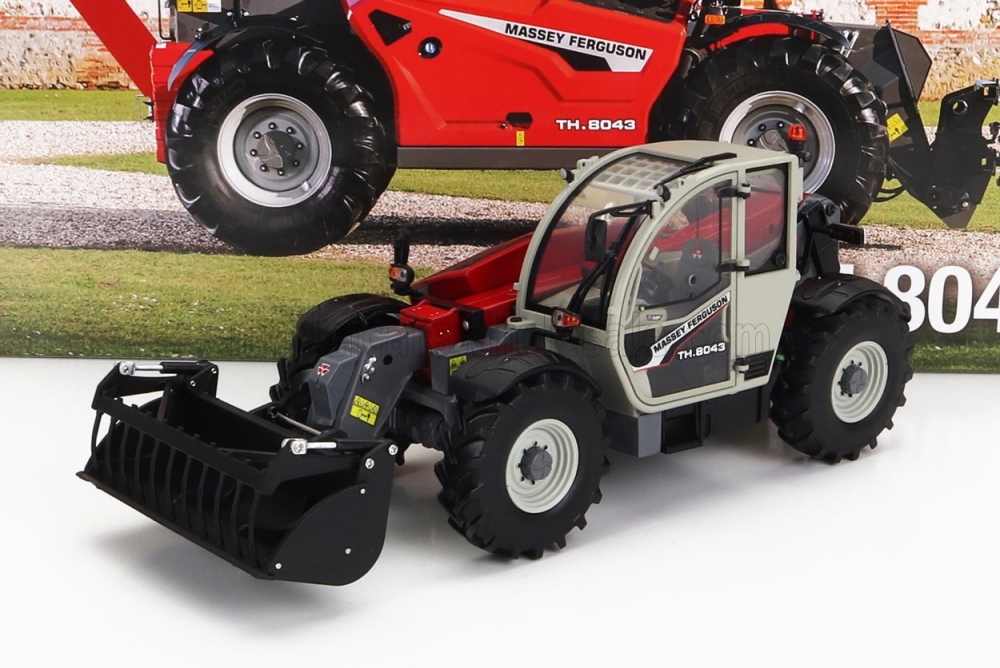 1:32 MASSEY FERGUSON Mf Th.8043 Telescopic Tractor - Elevatore, Red Grey - UH6342