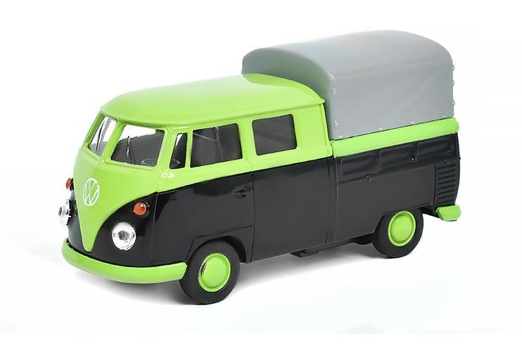 1:32 VOLKSWAGEN T1 Double Cabin Pick Up, green/black - 49720SPD-GB