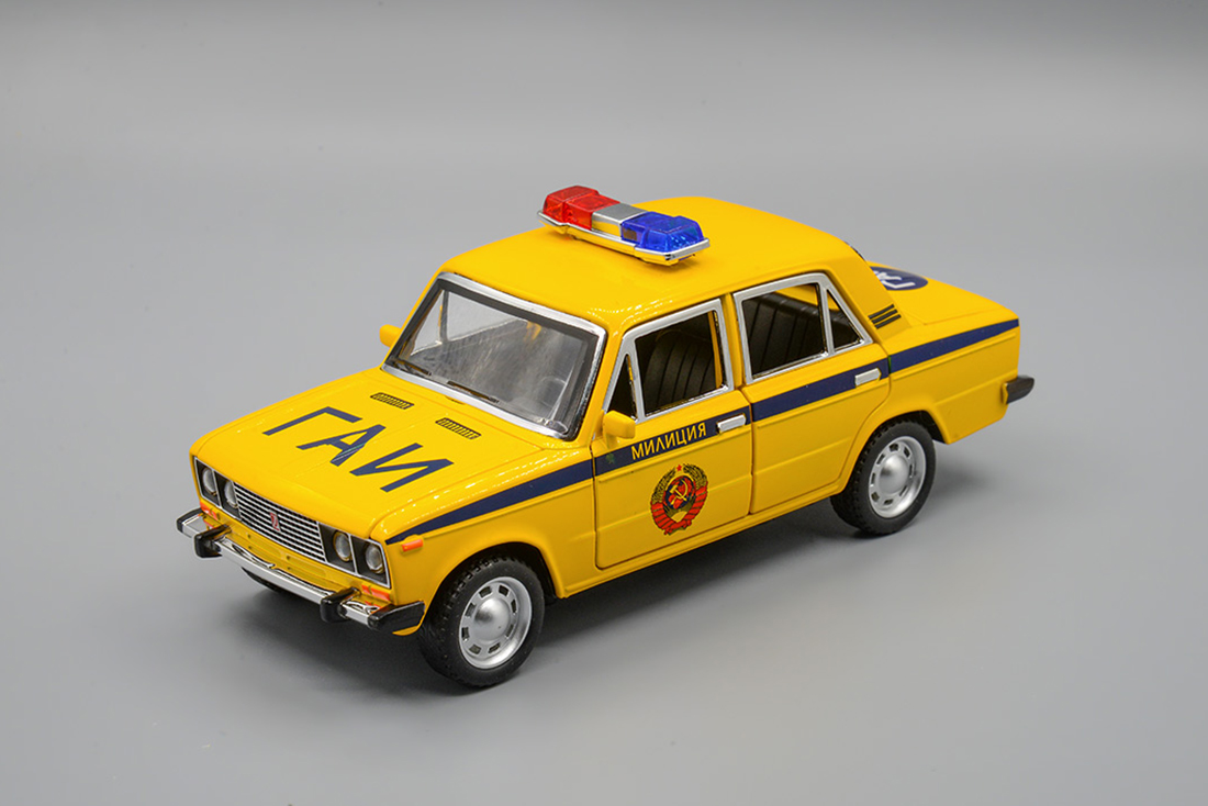 1:24 Волжский 2106 милиция СССР, жёлтая - 2209B-POL-Y