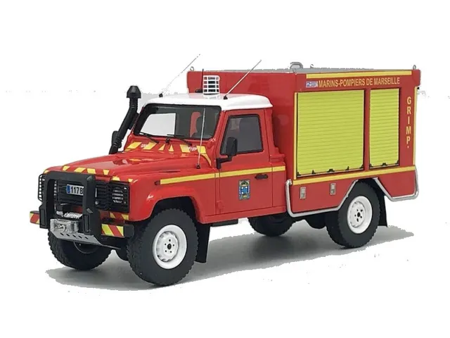 1:43 LAND ROVER DEFENDER 130 PICK-UP CLOSED GRIMP BMBP SAPEURS - ALARME0051