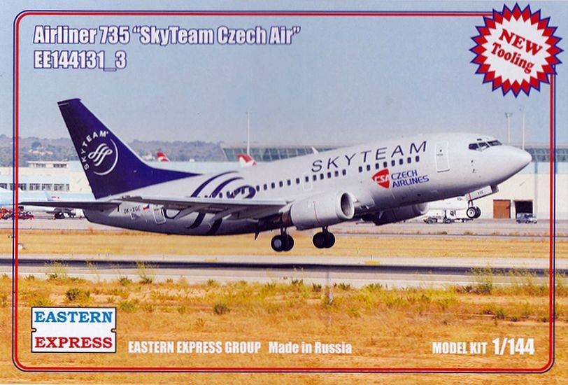 1:144 Сборная модель Авиалайнер Boeing 737-500 (SkyTeam Czech) - 144131-3
