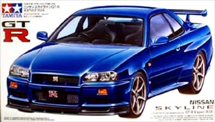 1:24 Сборная модель Nissan Skyline GT-R V-spec R34 - 24210